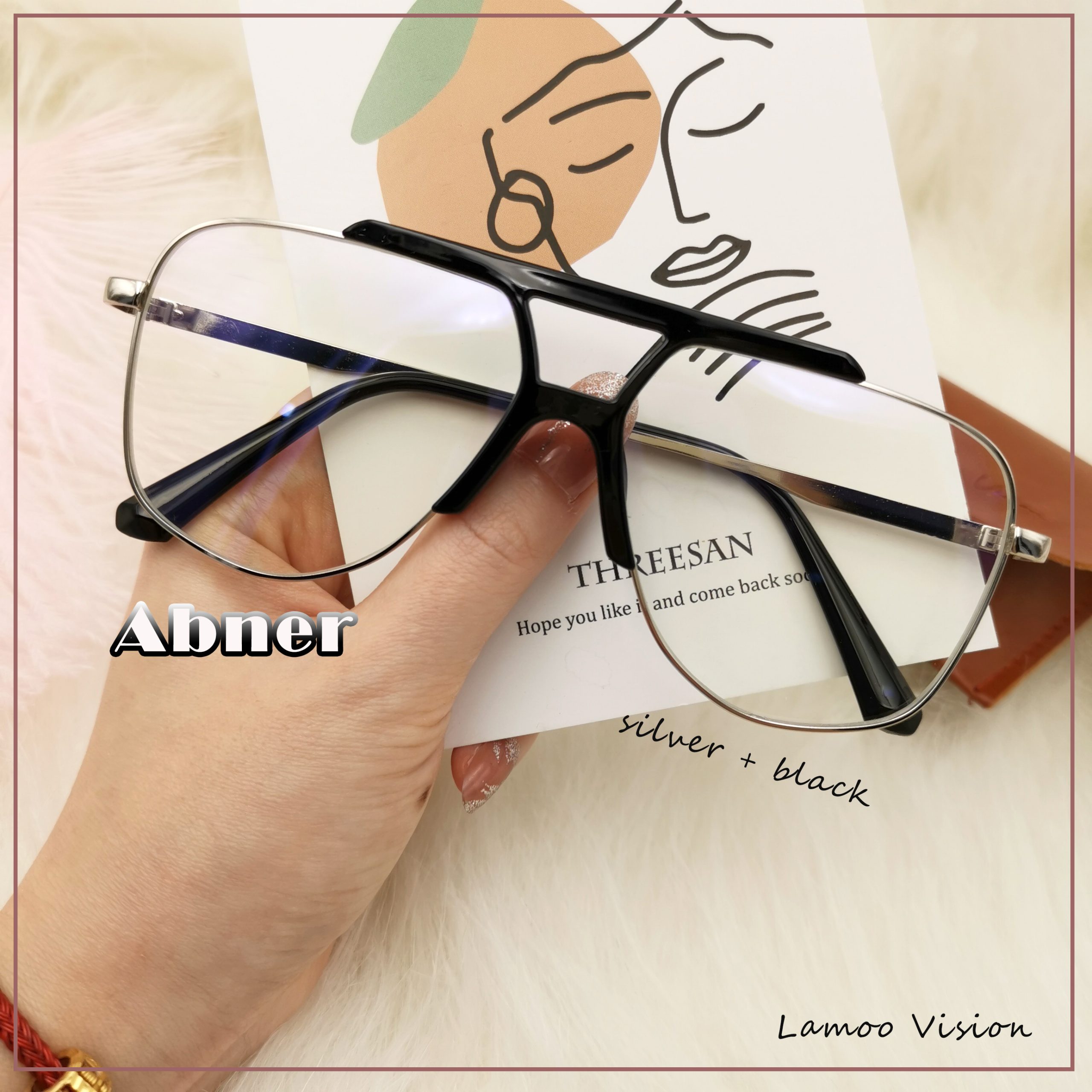 Abner - silver + black